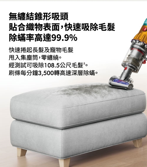 預購)Dyson 戴森V12 Detect Slim Fluffy SV46 輕量智能吸塵器(銀灰) 送