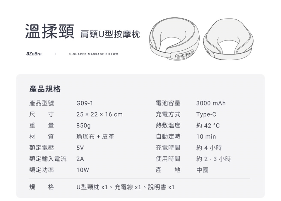 3ZeBra三隻斑馬 溫揉頸 - 詳情8