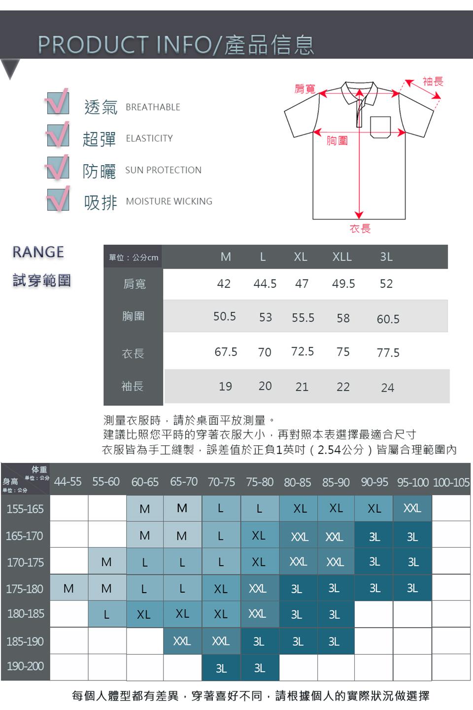 衣服皆為手工縫製,誤差值於正負1英吋2.54公分皆屬合理範圍內