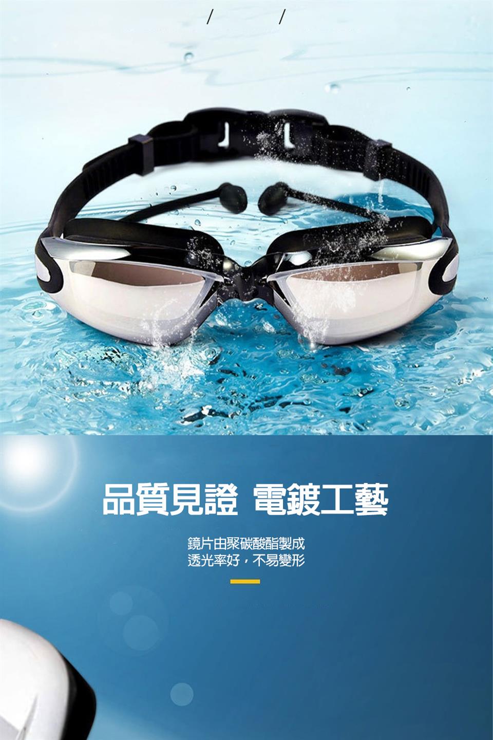 品質見證 電鍍工藝 鏡片由聚碳酸酯製成 透光率好,不易變形 