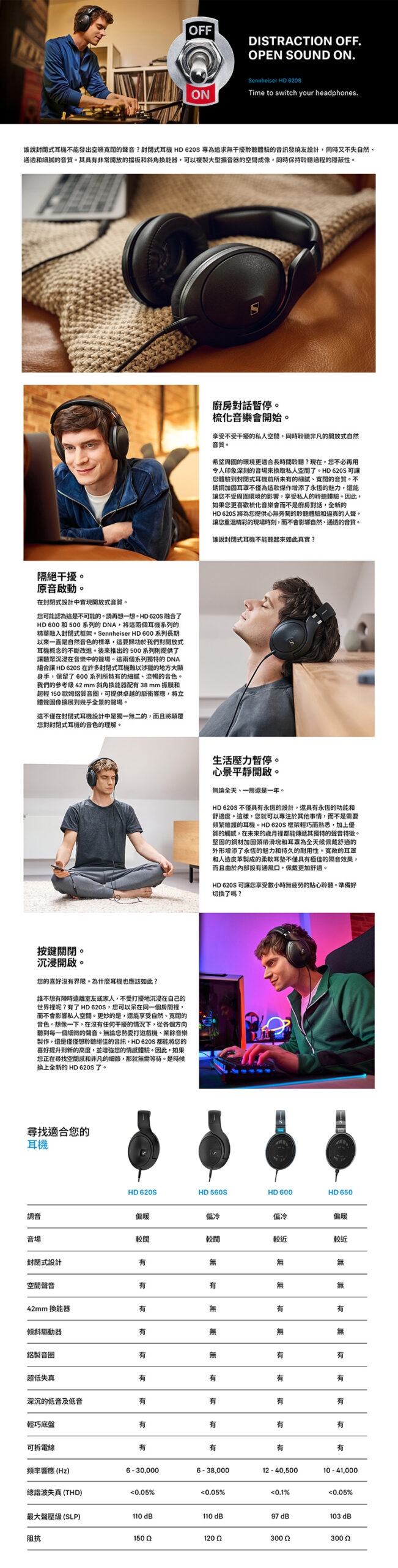 Sennheiser森海塞爾 HD 620S - 詳情1