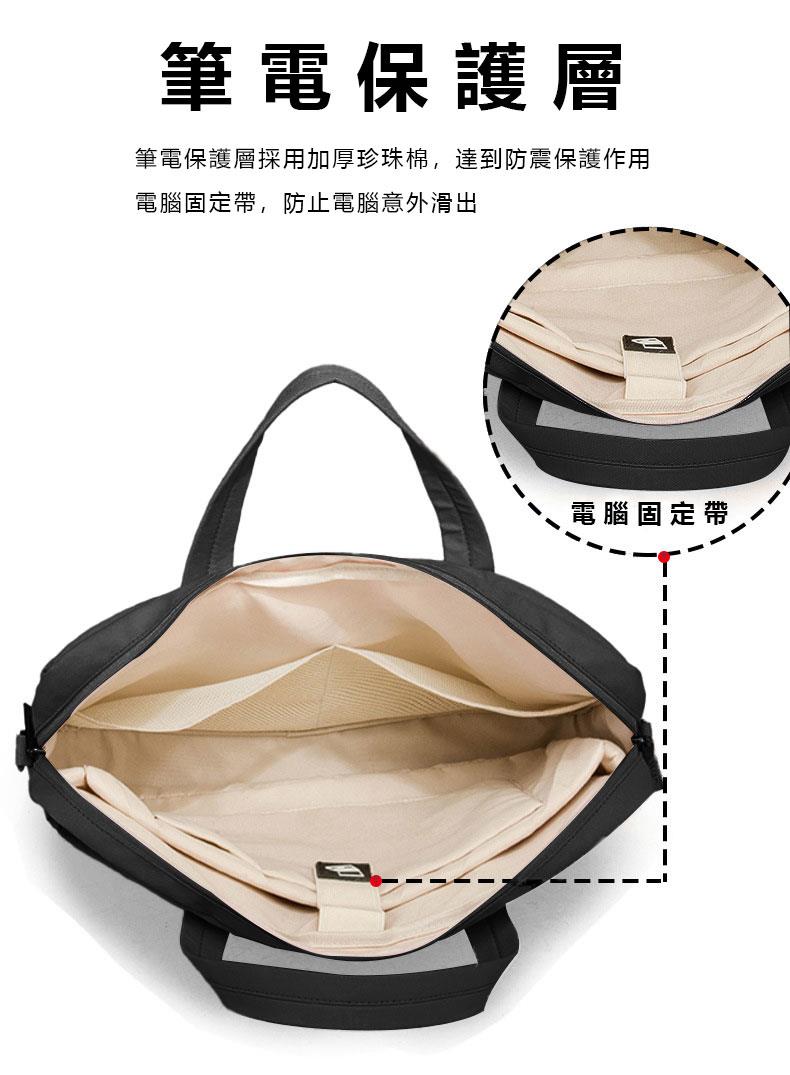 筆電保護層 筆電保護層採用加厚珍珠棉,達到防震保護作用 電腦固定帶,防止電腦意外滑出 電腦固定帶 