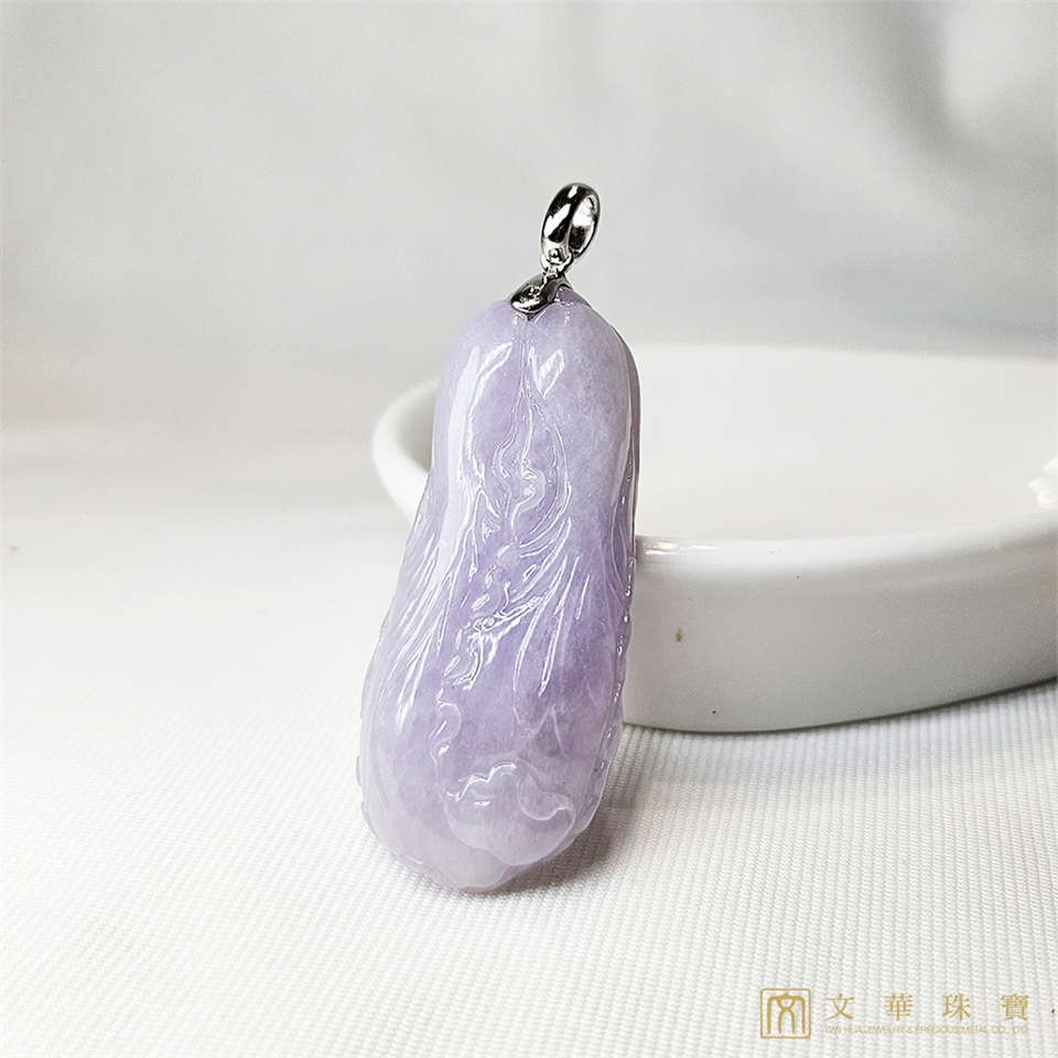 文華珠寶】粉紫玉白菜墜不含鍊|植物|ETMall東森購物網
