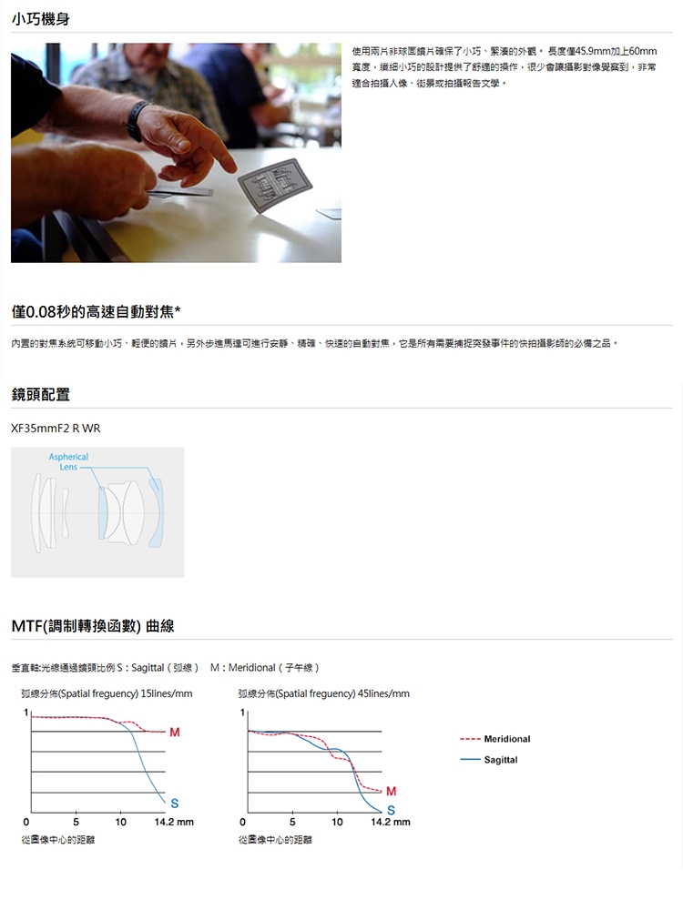 FUJIFILM富士軟片 XF 35mm F 2 R WR - 詳情3