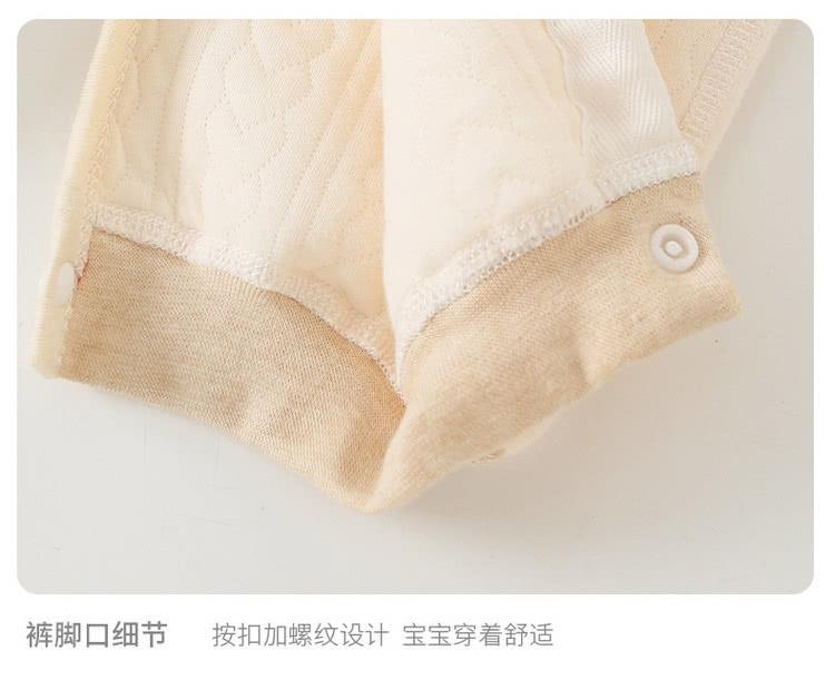 裤脚口细节 按扣加螺纹设计 宝宝穿着舒适 
