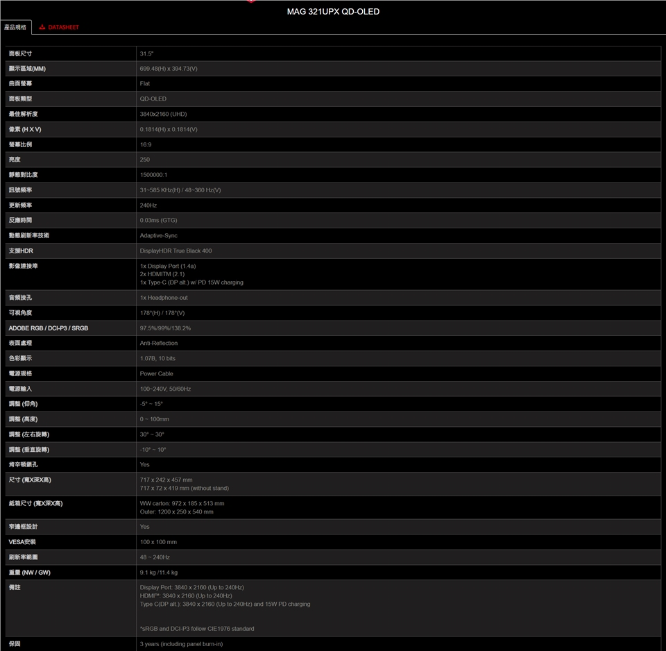 MSI微星 321UPX - 詳情2