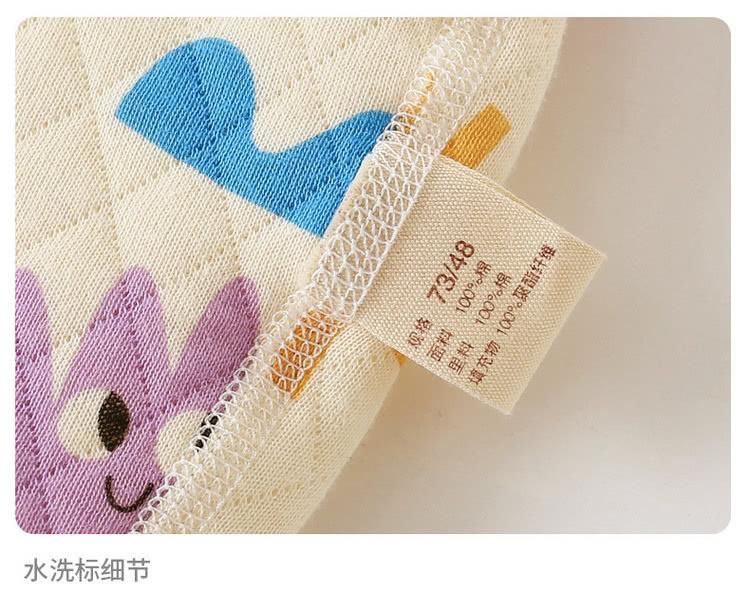 水洗标细节 规格 7348 面料100%棉 里料100%棉2 填充物 100%聚酯纤维 