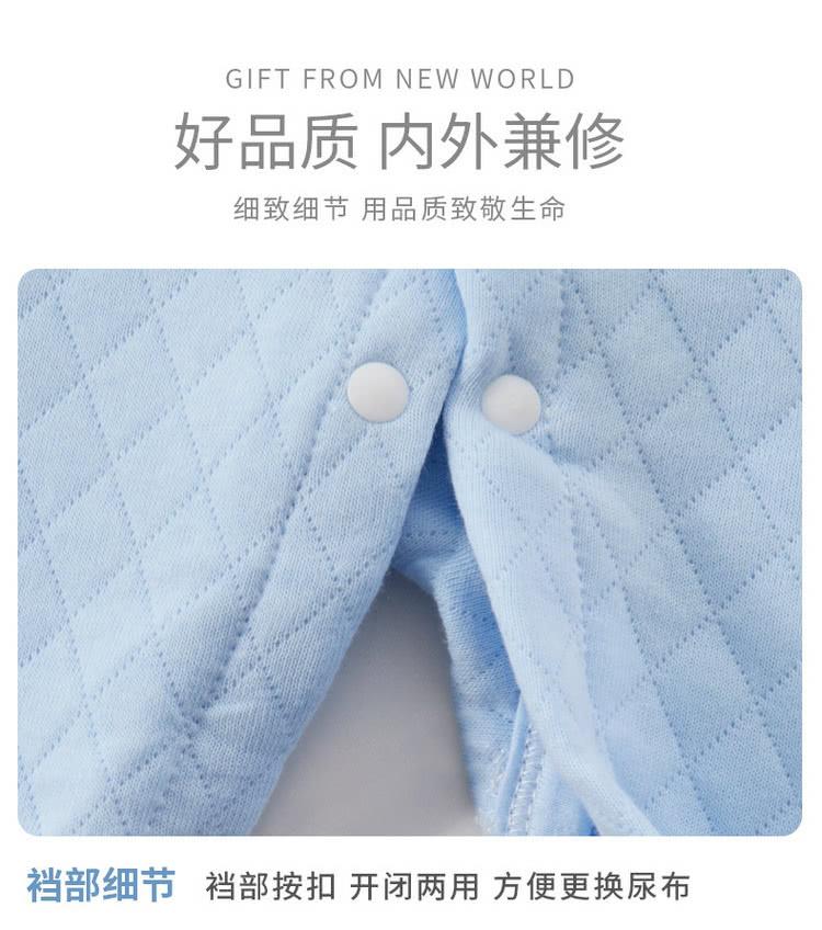 好品质 内外兼修 细致细节 用品质致敬生命 裆部细节 裆部按扣 开闭两用 方便更换尿布 