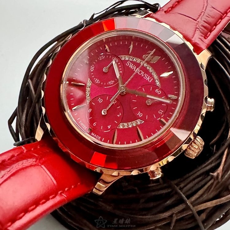 Lederarmband Longines Master Damenuhr Rot Leder SWAROVSKI 施華洛世