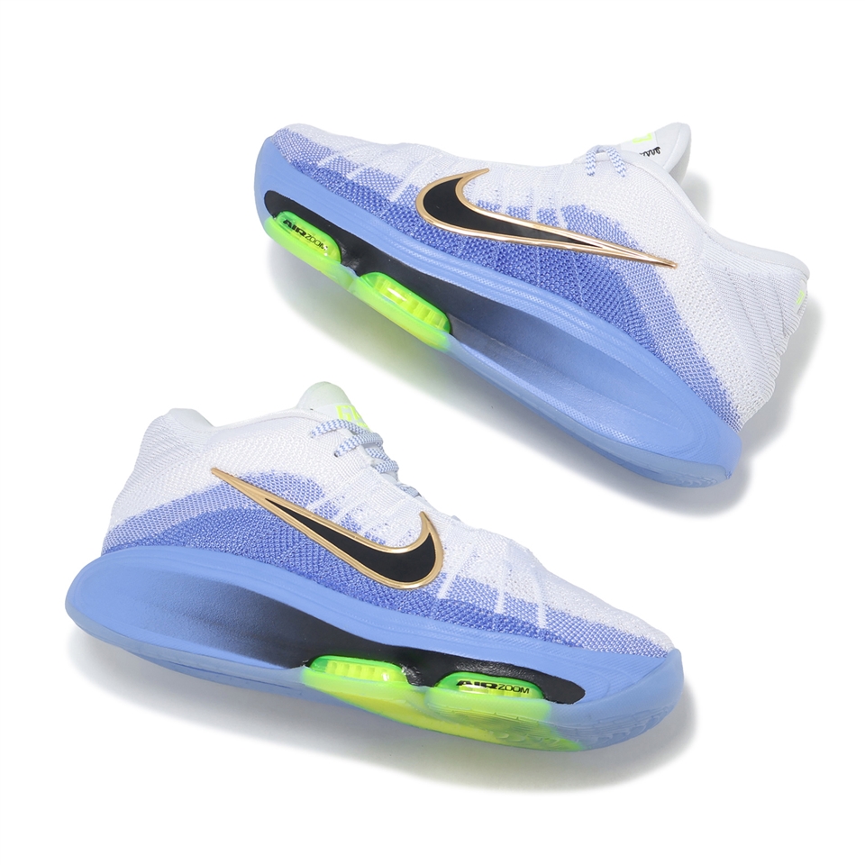 Nike 籃球鞋G.T. Hustle 3 EP 男鞋白藍氣墊針織果凍底FV5952-100