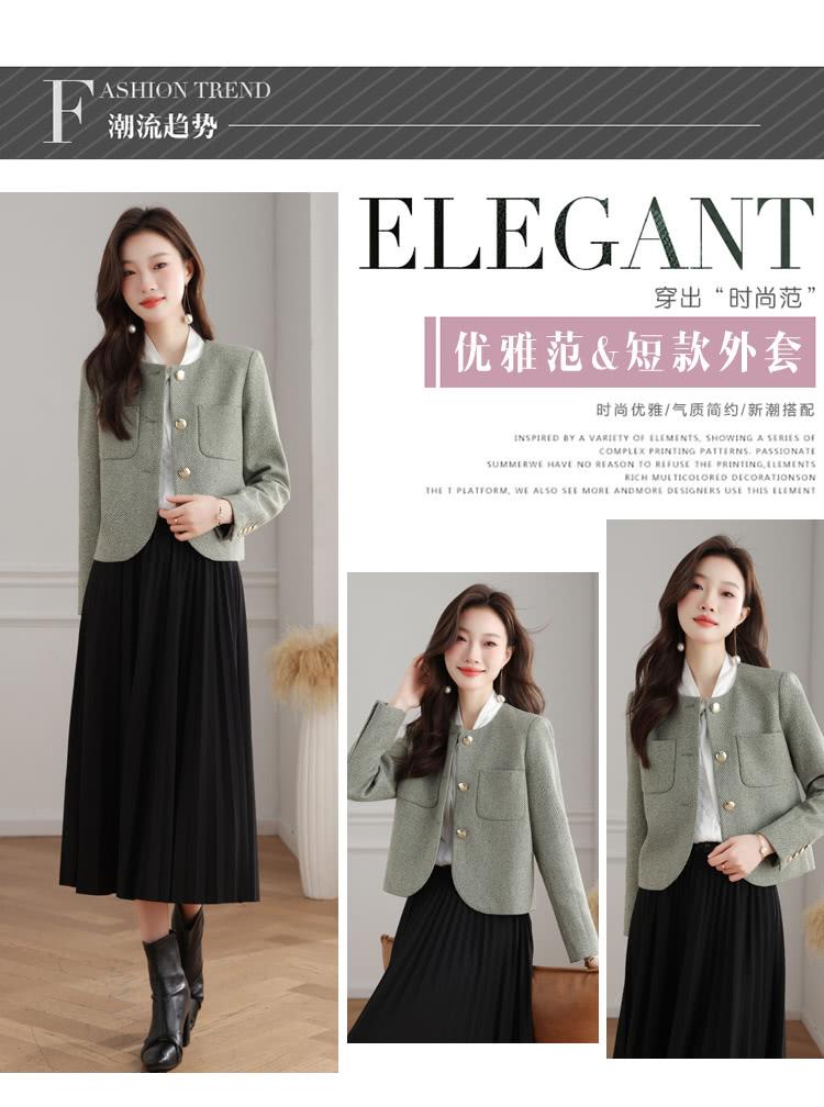 潮流趋势 穿出时尚范 优雅范短款外套 时尚优雅气质简约新潮搭配 