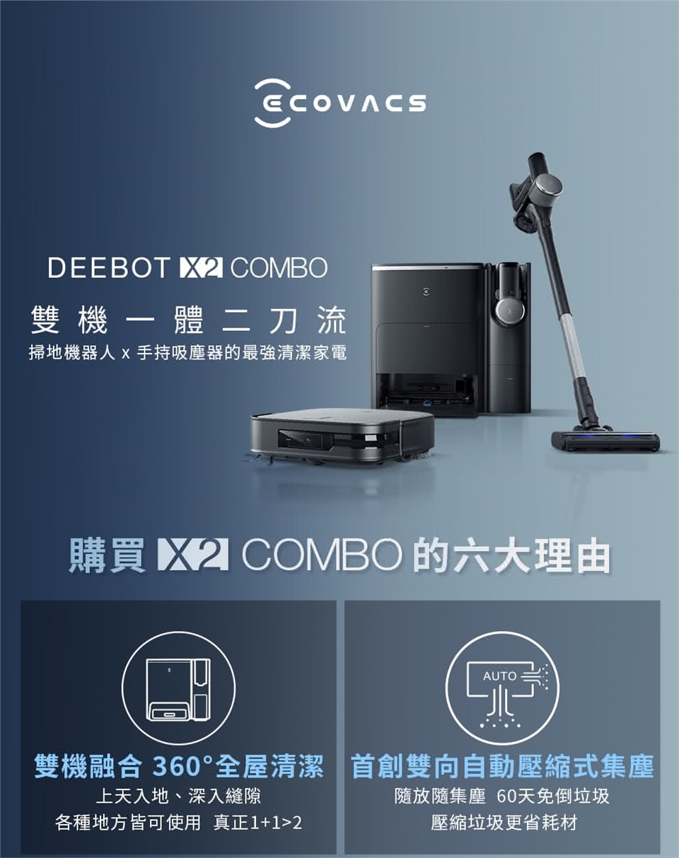 ECOVACS DEEBOT X2 COMBO - 詳情1