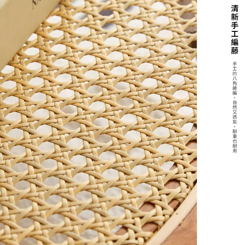 清新手工編藤 手工的八角藤編,自然又透氣,耐重也耐用 