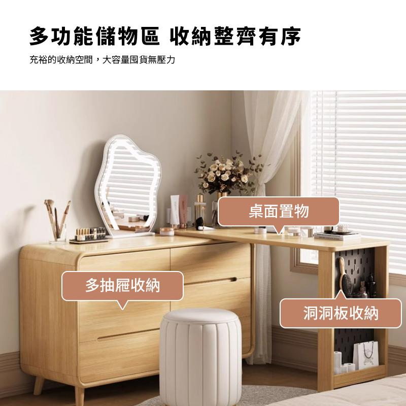 多功能儲物區 收納整齊有序 充裕的收納空間,大容量囤貨無壓力 桌面置物 多抽屜收納 洞洞板收納 