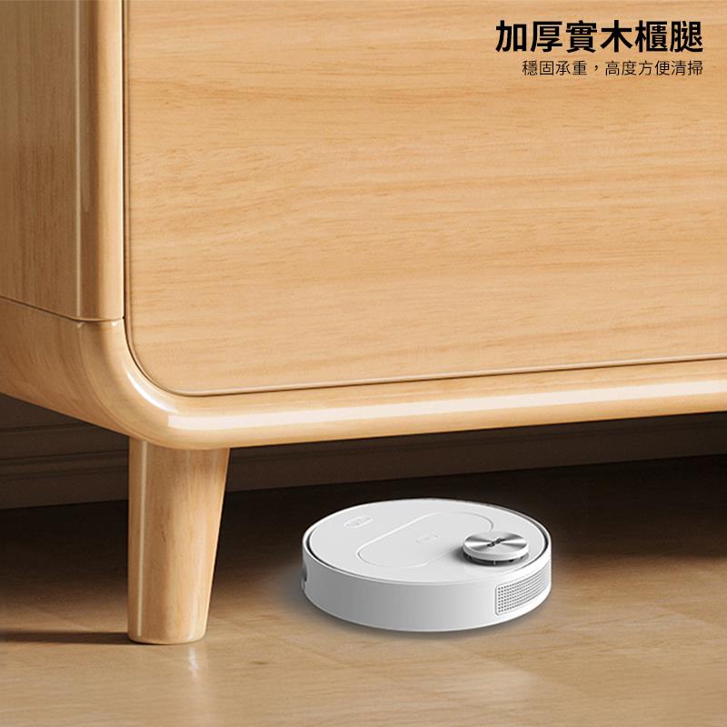 加厚實木櫃腿 穩固承重,高度方便清掃 