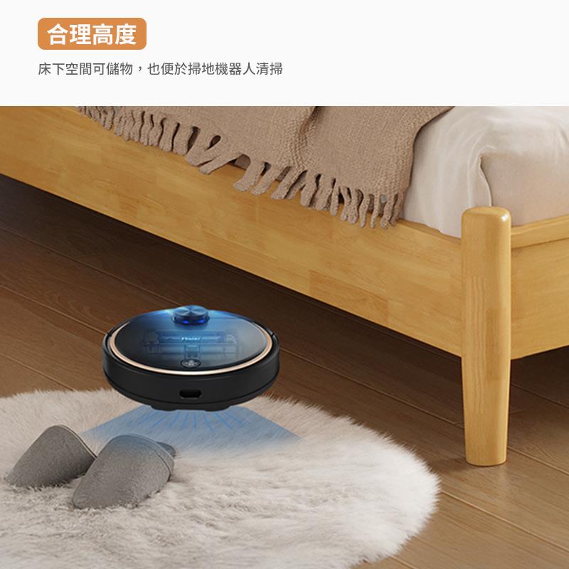 合理高度 床下空間可儲物,也便於掃地機器人清掃 