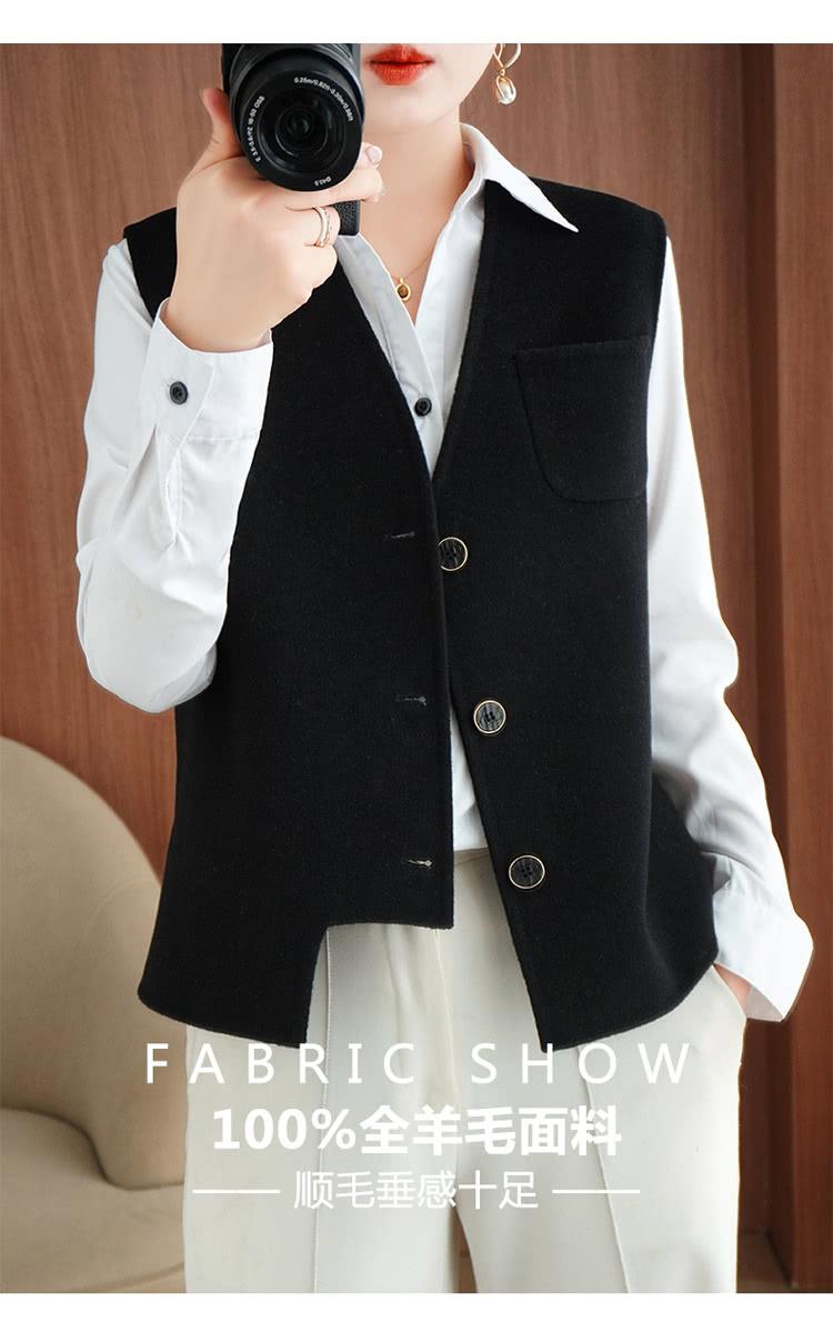 100%全羊毛面料 顺毛垂感十足 