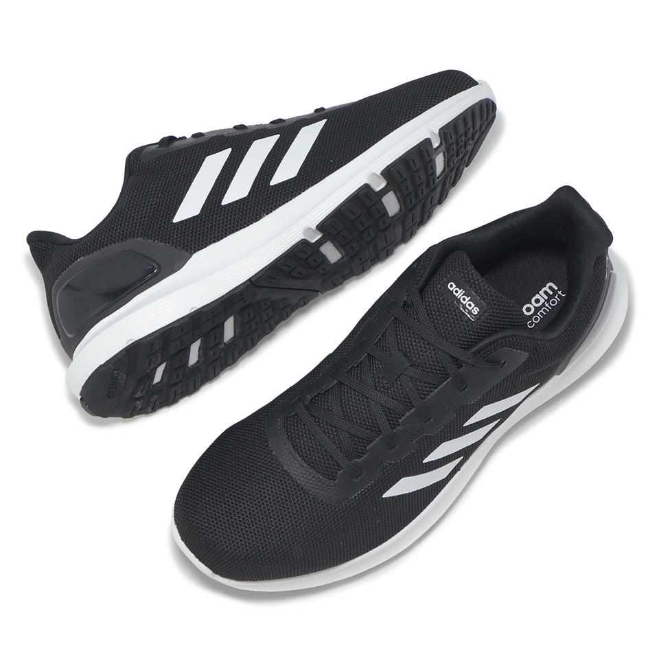 adidas 慢跑鞋Cosmic 2 男鞋黑白緩衝透氣多功能運動鞋愛迪達F34877|慢跑鞋|ETMall東森購物網