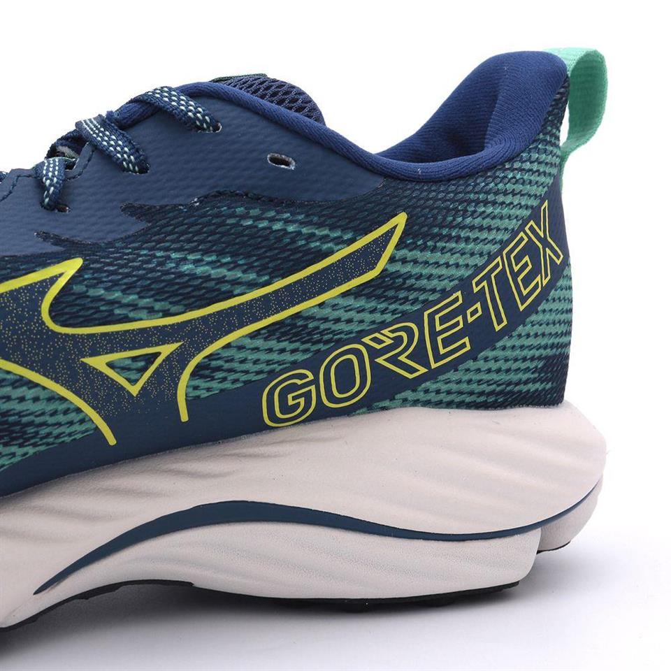 MIZUNO WAVE RIDER GORE-TEX 2 慢跑鞋藍黃湖綠J1GC247902 男