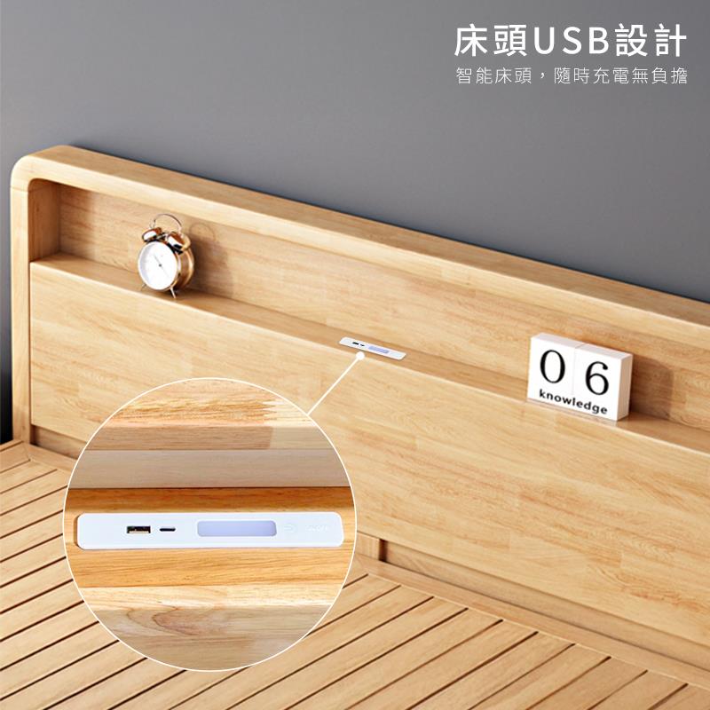 床頭USB設計 智能床頭,隨時充電無負擔 
