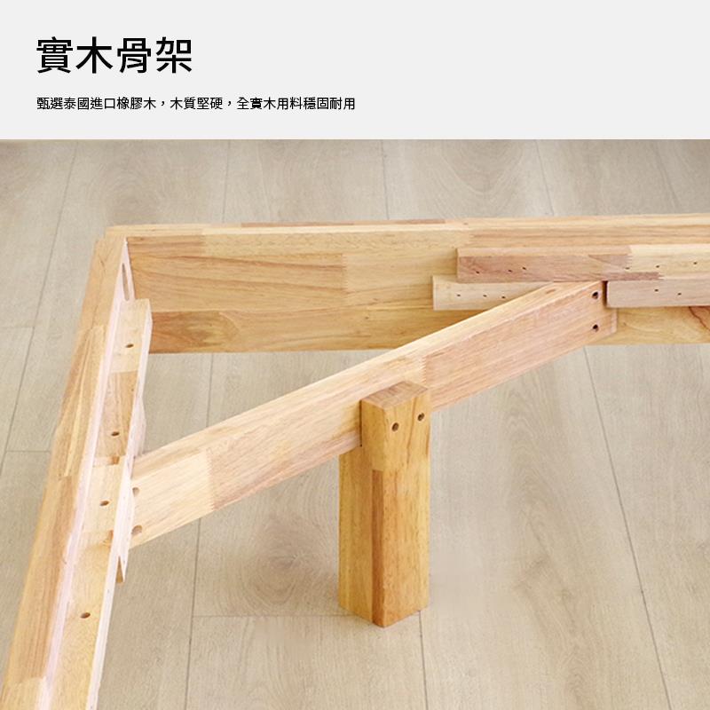實木骨架 甄選泰國進口橡膠木,木質堅硬,全實木用料穩固耐用 