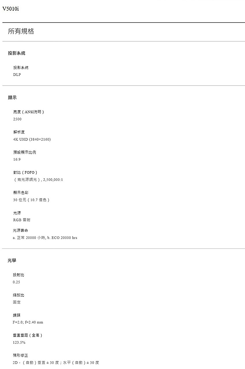 BenQ明碁 V5010i - 詳情7