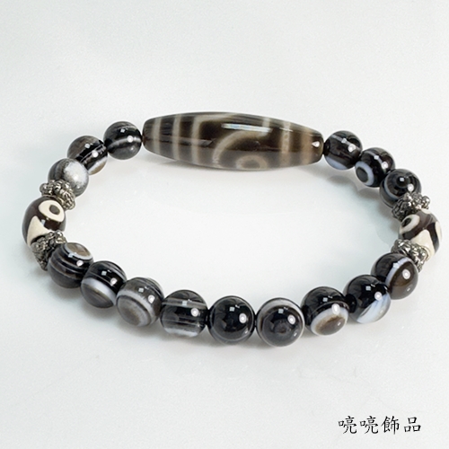 喨喨飾品】藏傳二眼&三眼天珠手鍊A820|金秋購物節，全站最高39