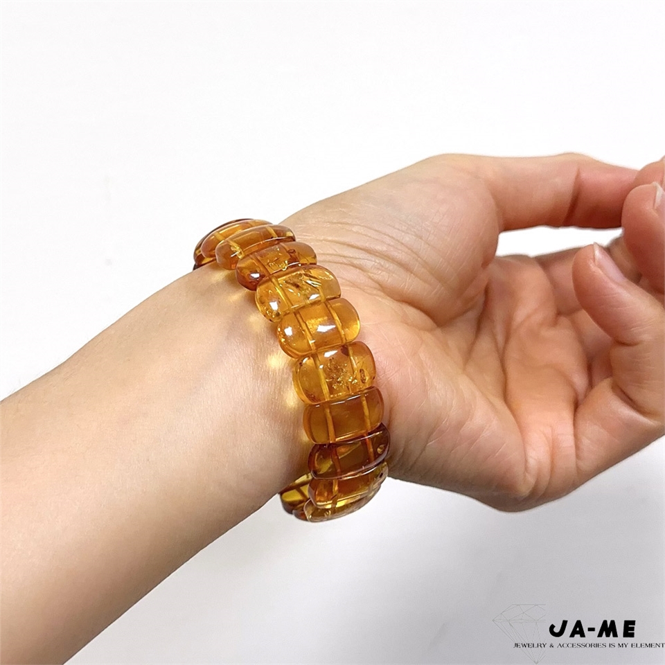 JA-ME】天然琥珀精品茶珀手排14.8克|手鍊|ETMall東森購物網