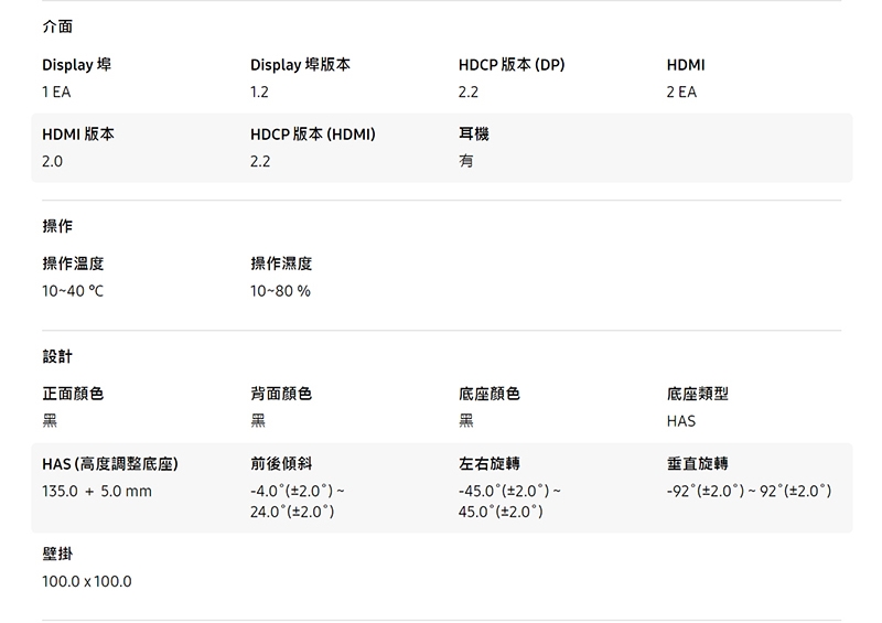SAMSUNG三星 S27F612EAC - 詳情1