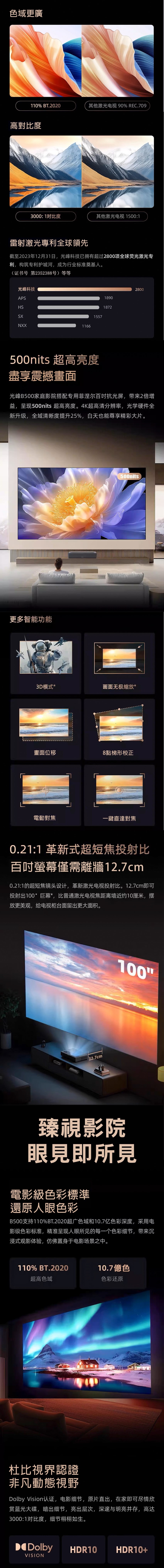 光峰 B500 - 詳情2