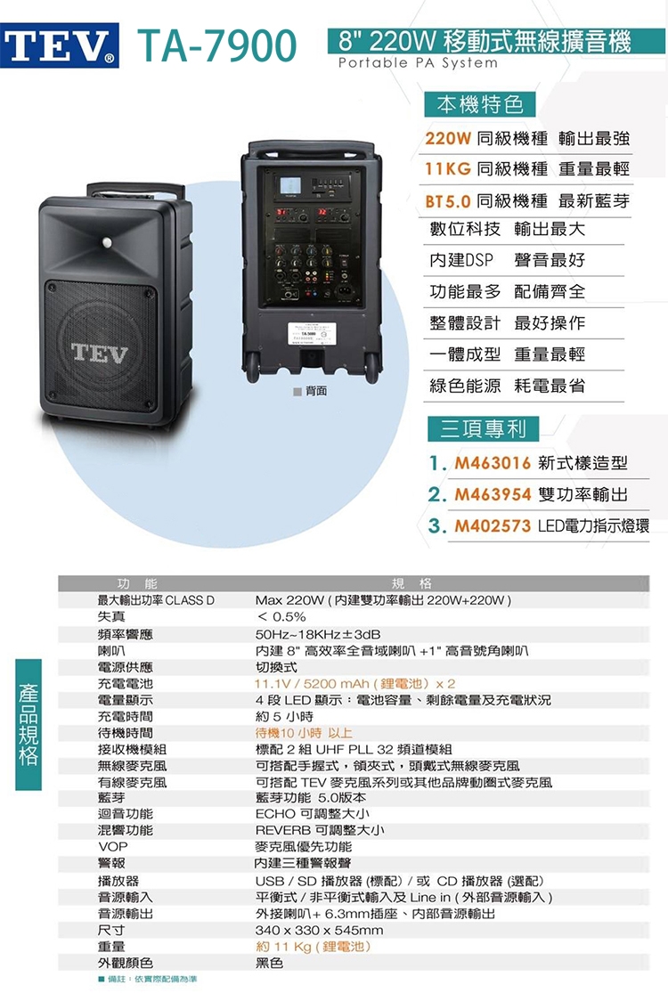 TEV TA-7900 - 詳情1