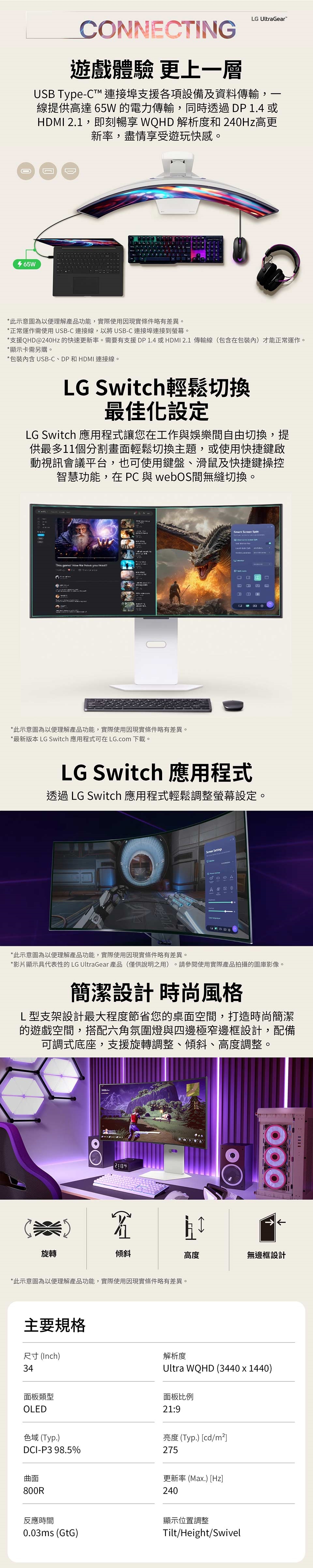 LG樂金 34GX90SA - 詳情1