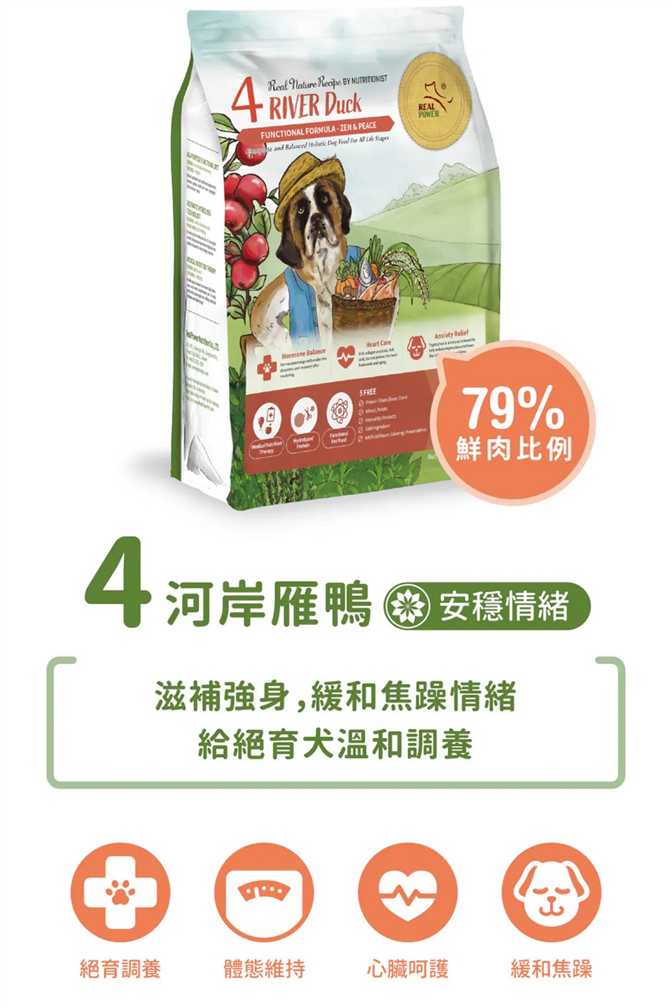 【Real Power 瑞威】全犬狗糧 4號河岸雁鴨10Kg|成犬飼料|ETMall東森購物網