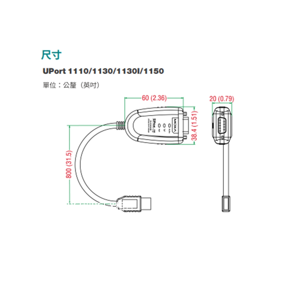 昌運監視器 MOXA UPORT 1130I 1埠RS-422/485 USB轉串列轉換器|昌運監視器|ETMall東森購物網