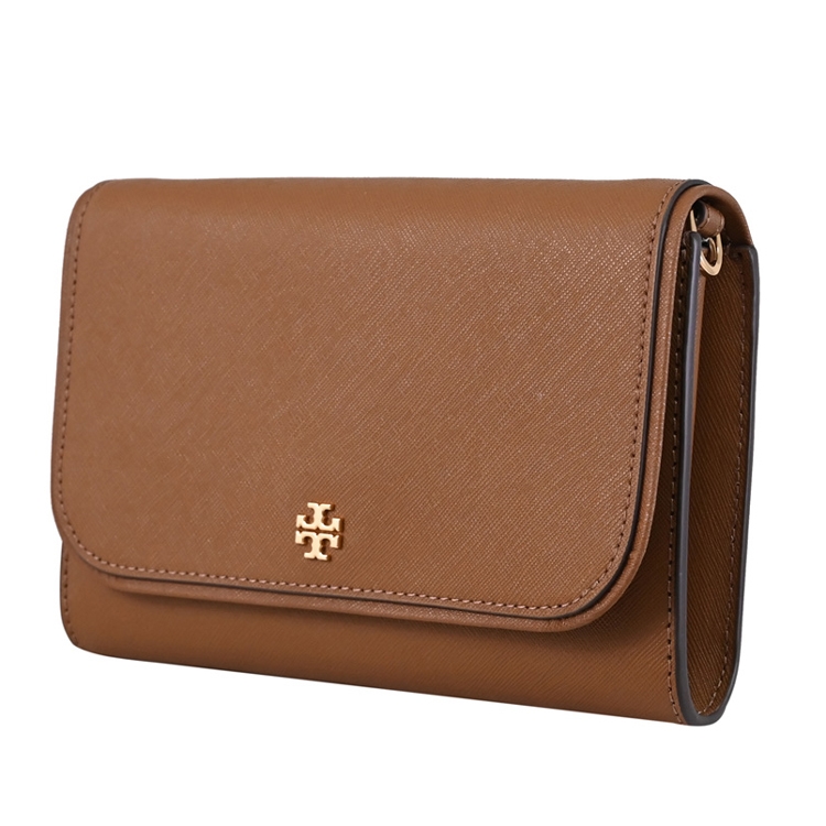 TORY BURCH 136093 Emerson 防刮皮革翻蓋斜背WOC/晚宴包.咖|手提包/側背包|ETMall東森購物網