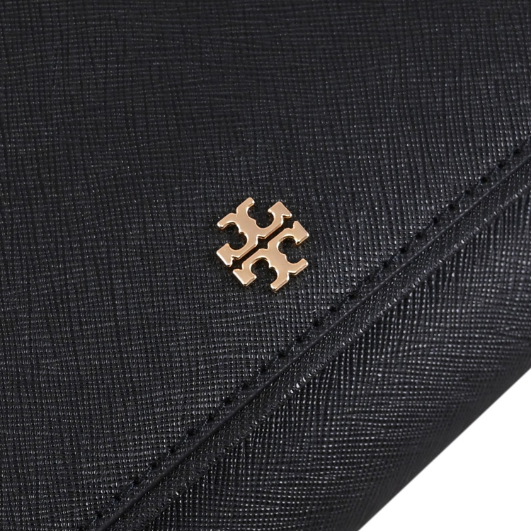 TORY BURCH 136093 Emerson 防刮皮革翻蓋斜背WOC/晚宴包.黑|手提包/側背包|ETMall東森購物網