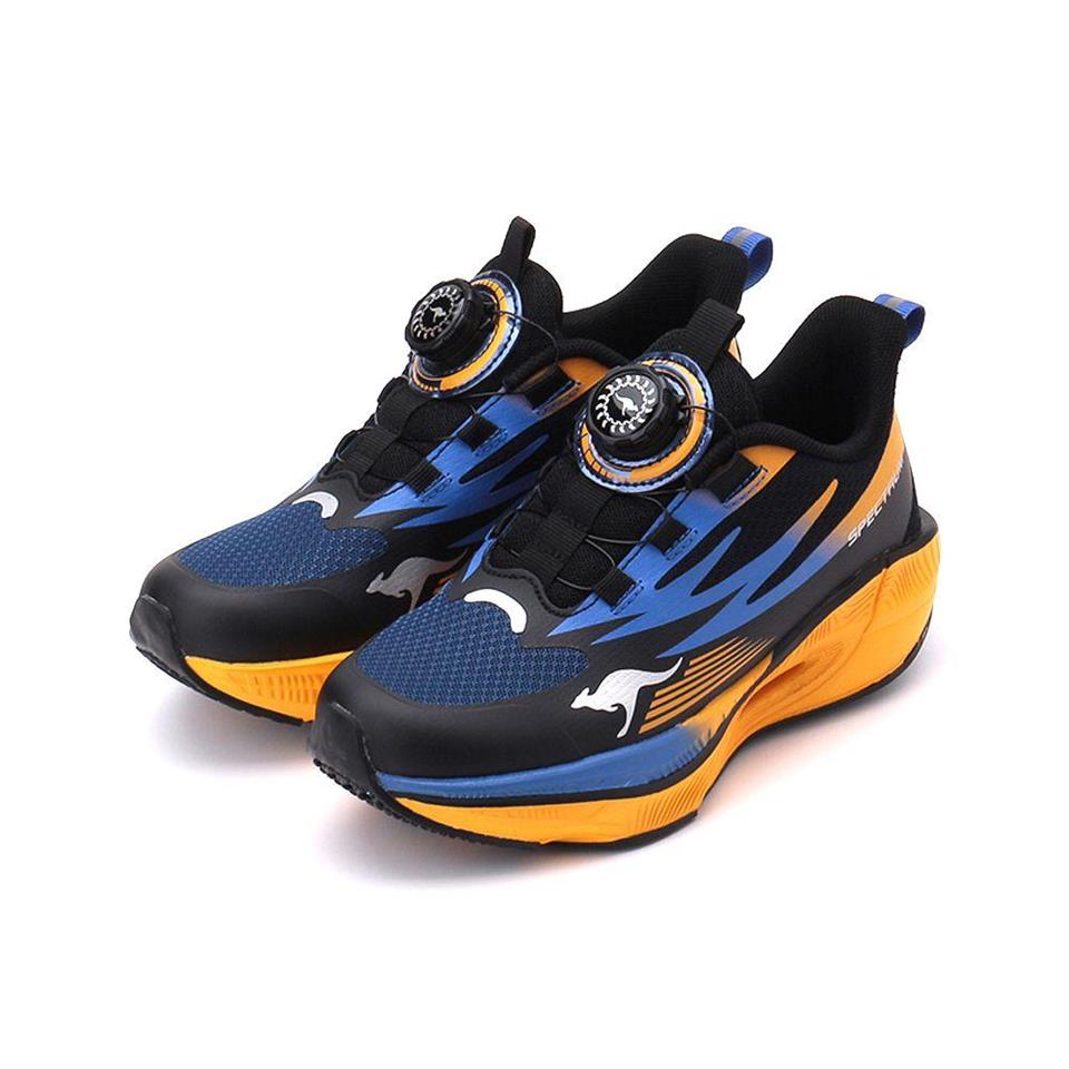 KANGAROOS SPECTRUM 2 旋扣運動鞋 黑藍黃 KK61334 大童鞋 鞋全家福|運動鞋|ETMall東森購物網