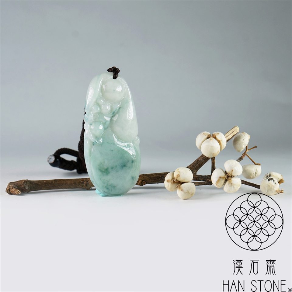 漢石齋】天然翡翠A貨如意葫蘆玉佩吊墜飄花種(27*55*6mm)|如意|ETMall