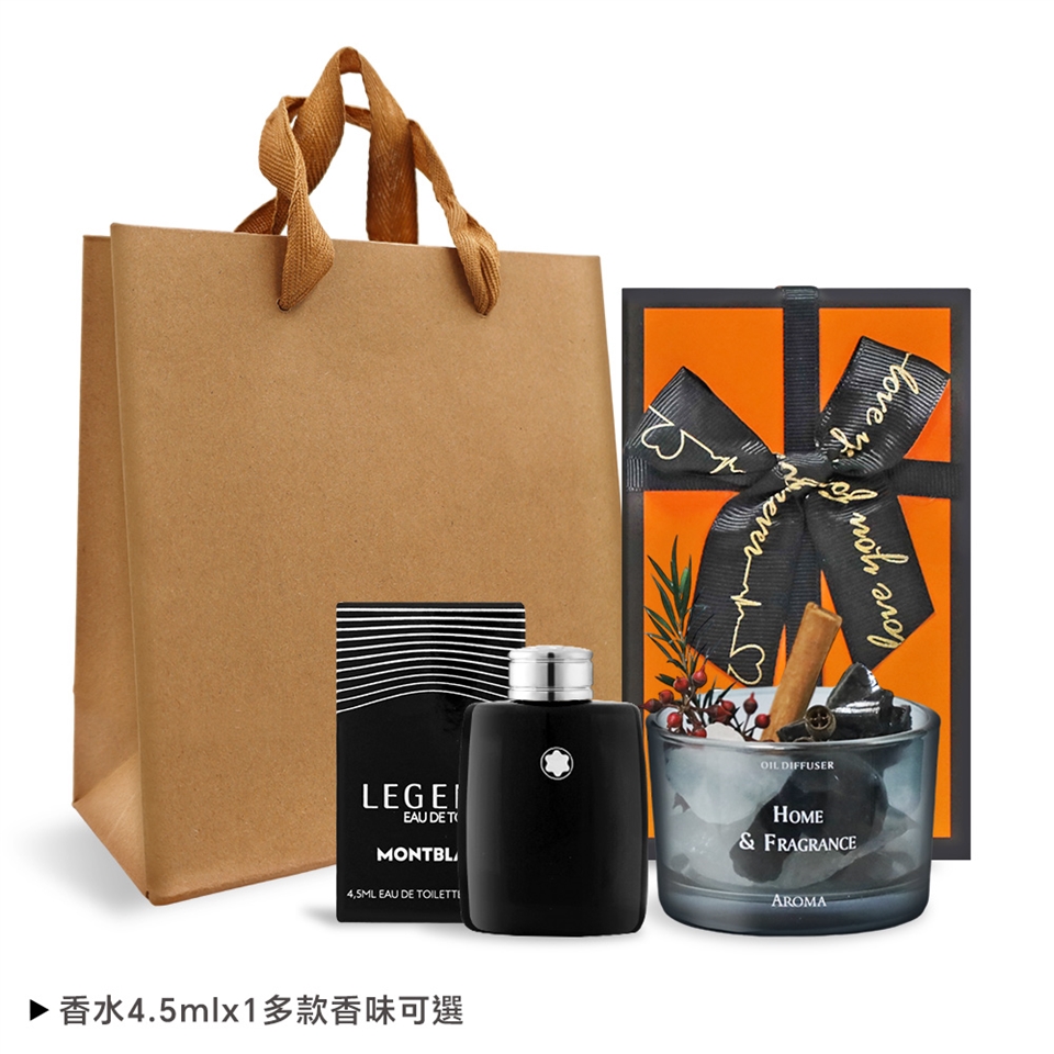 MONTBLANC 萬寶龍淡香精/淡香水迷你瓶(4.5ml)+水晶開運香氛擴香晶石附