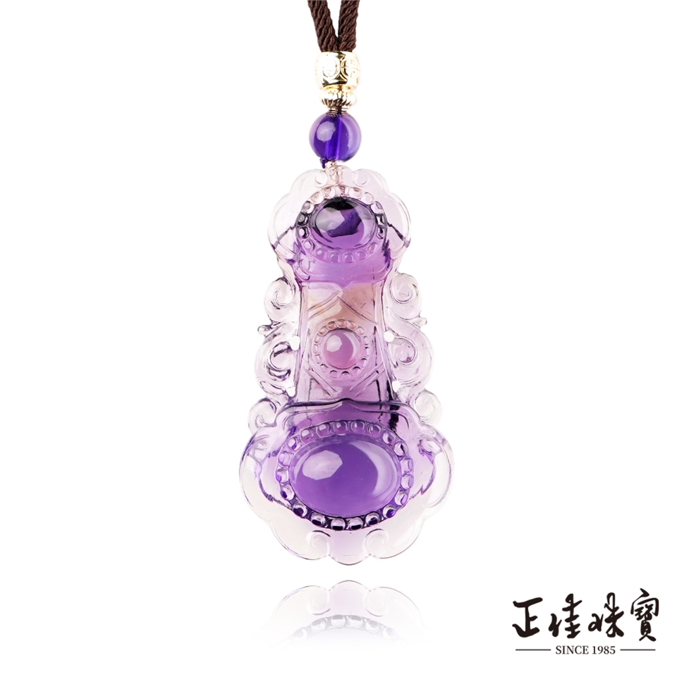 正佳珠寶】紫水晶頂級超透體巧雕如意20.8g 紫水晶吊墜|紫水晶|ETMall