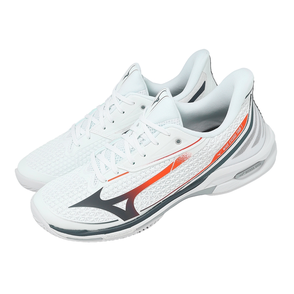 Mizuno 美津濃網球鞋匹克球鞋Wave Exceed Tour 7 AC 男鞋白避震