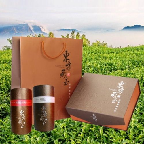 東方藏玉 茶葉禮盒(阿里山紅烏龍+阿里山高山茶)  