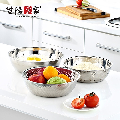 DEBO系列不鏽鋼三件式蔬果洗米籃