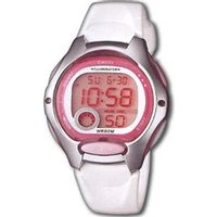 CASIO 電子美人彩色數字運動膠帶錶(白)