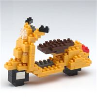 【TICO 微型積木】偉士牌機車(黃)-任