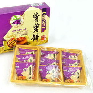 【皇家美食】柚香紫薯餅(270g／盒)  