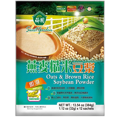 【薌園】燕麥糙米豆漿(32g*12入) x 8袋  