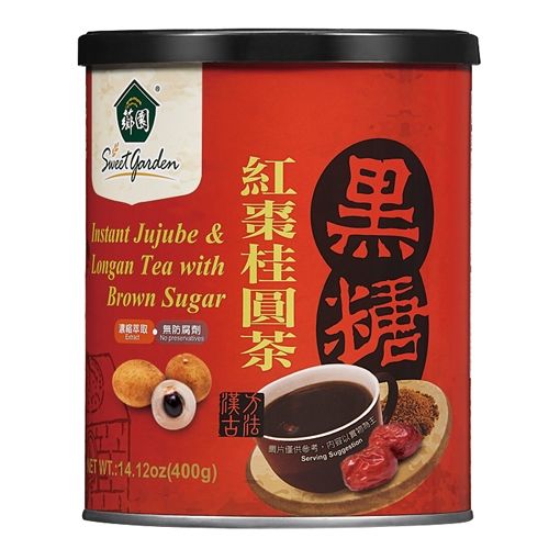【薌園】黑糖紅棗桂圓茶（粉末）（400g） x 4罐  