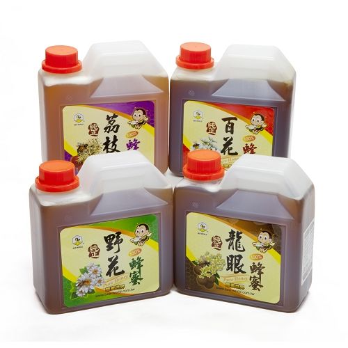 【蜂蜜世界】台灣嚴選蜂蜜1500gX2件（龍眼＋野花）  