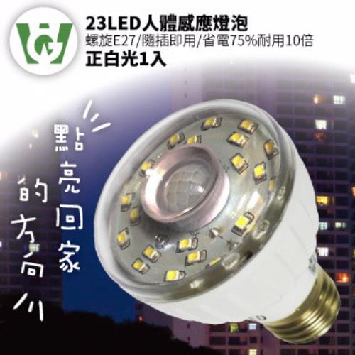 23節能減碳LED感應燈泡 ［ 螺旋型／正白光 ］